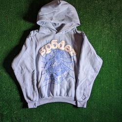 Blue Iced Out Sp5der Hoodie