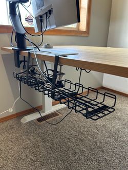 clamp-on cable management tray