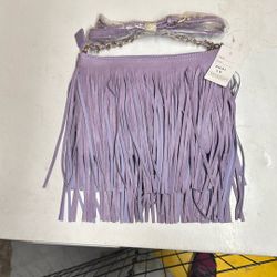 Faux Leather Fringe Purse Brand New