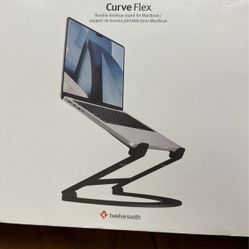 Curve Flex - Ergonomic Height Angle Adjustable Aluminum Laptop MacBook Stand NEW