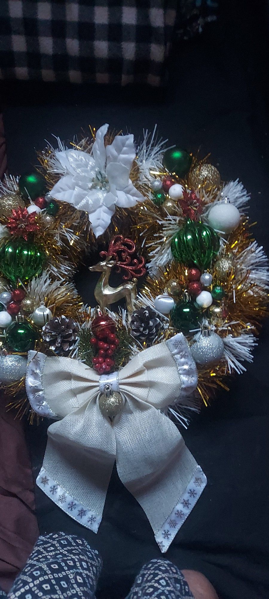 CHRISTMAS WREATHS ALL HAND MADE $15.00 EACH