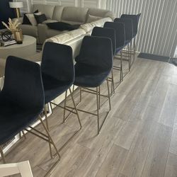 Navy Blue Counter Stools 