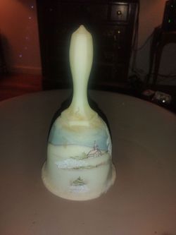 Vintage Uranium Bell by Fenton