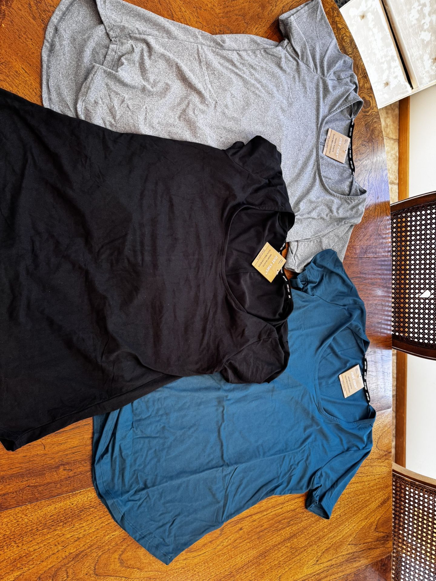 Just Cozy Short Sleeve Tunic Shirts 3 Shirts $40