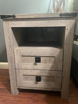 Nightstand with power outlets & USB ports