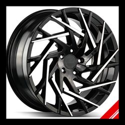 Brand New 24" SDA NDO 6x139.7 Black Machine Wheels
