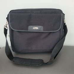 Men black canvas laptop bag briefcase
