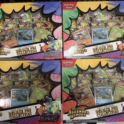 4 Pokemon Ascended Heroes First Partner Pin Collection