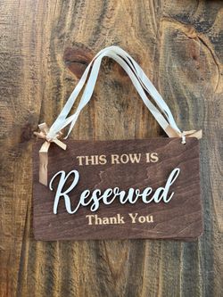 Reserved Row sign