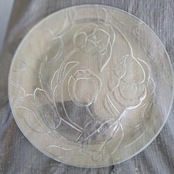 Vintage KIG Indonesia Tulip Cleat Press Glass