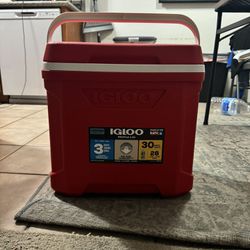 Red Igloo 41 Can Cooler With Handle