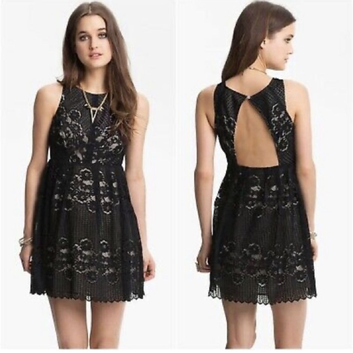 Free People Rocco Black Lace Dress