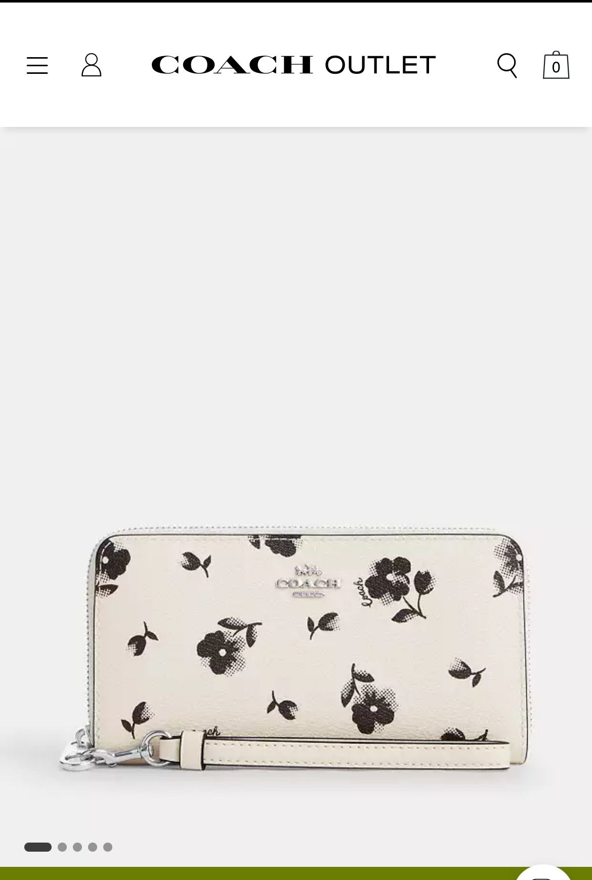 Coach New York Black And White Floral Wallet