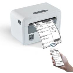 Thermal Label Printer | 203DPI USB+Bluetooth Shipping Label Printer – 4x6 Thermal Label Printer | Compatible with Android, iOS, Windows, macOS, & Chro