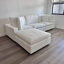 New White Sofa Cloud Couch Sectional