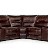 Retreat 7 Piece Power Sectional In Cognac Leather