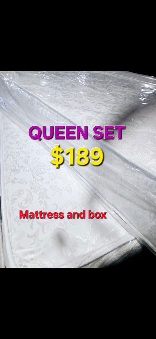 QUEEN SET $189 < QUEEN SET $189 << MATTRESS AND BOX SPRING