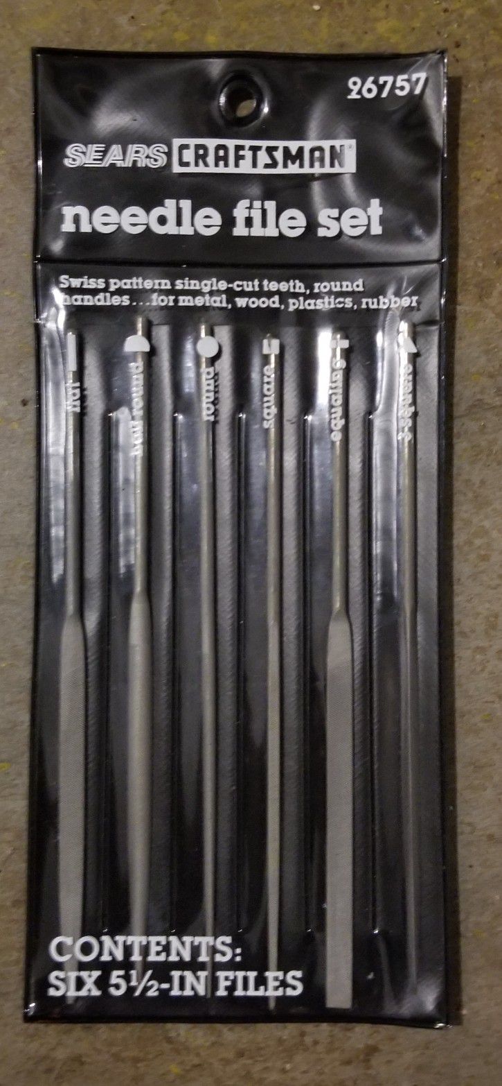 Clearing Storage: AS IS $60 New Vintage Craftsman Needle File Set 96757 Swiss Made