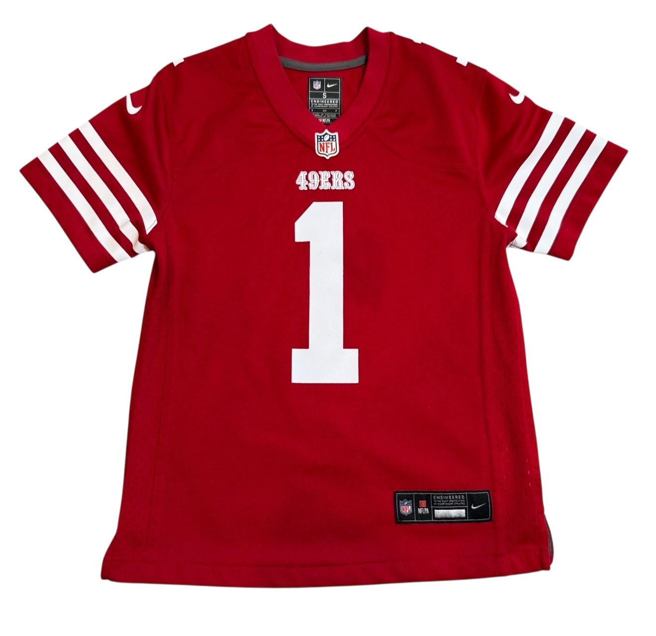 S - Youth Nike San Francisco 49ers Jersey Red NFL Football Deebo Samuel #1 Kids