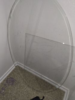 Oval Clear Glass Table Top