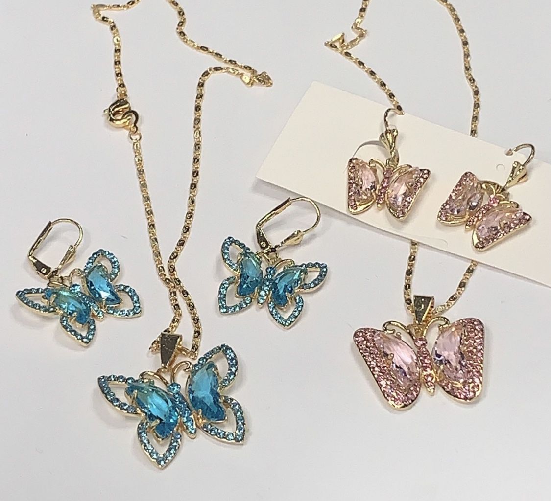 22K Stainless Steely Butterfly 3 pcs set