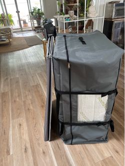 Twin size trifold mattress like new.  With case bunny board