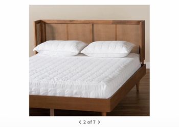 Brown Rattan Full Bed Frame