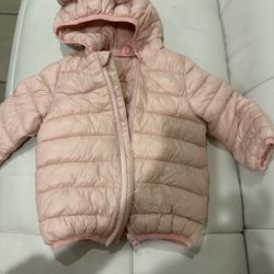 Pink Quilted Hooded Jacket 2T Toddler