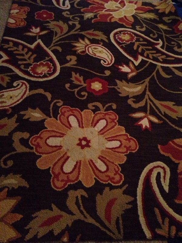 5x7 Fieldcrest Jacobean Floral Brown rug