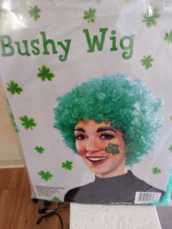 Green Bushy Wig