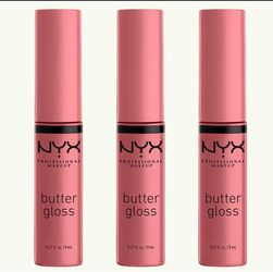3 Pieces Of NYX PROFESSIONAL MAKEUP Butter Gloss, Non-Sticky Lip Gloss - Tiramisu