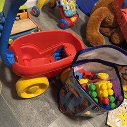 Lego Wagon And Lego Blocks