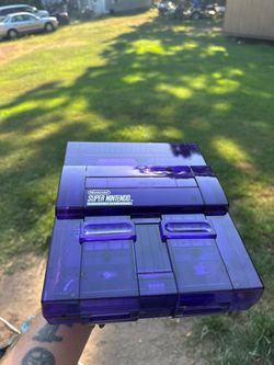 Clear purple Super Nintendo