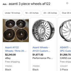 ASANTI AF122 3-piece 20” Luxury Rims Fits Lexus, Infiniti, Toyota