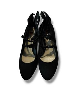 Via Spiga Black Suede Multi‑Strap Heels – Size 10