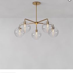 Sculptural 5-Light Globe Chandelier