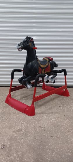 Black Spring Rocking Horse Ride-On Toy