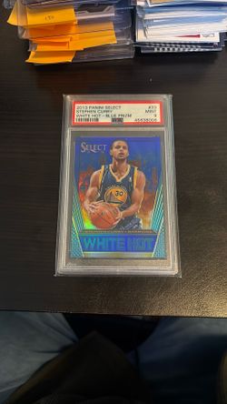 Steph Curry Panini Select 2013 White Hot Blue Prizm /49