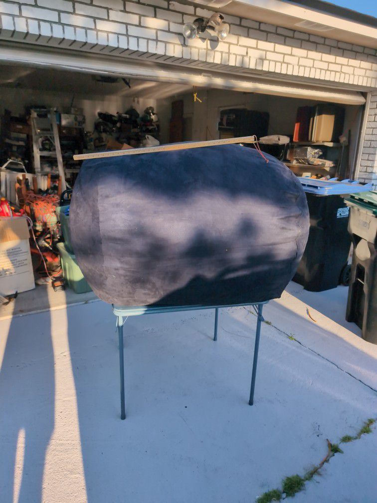 Huge Black "Bean Bag" Cotton Chair - ~32'' x32" x 50"