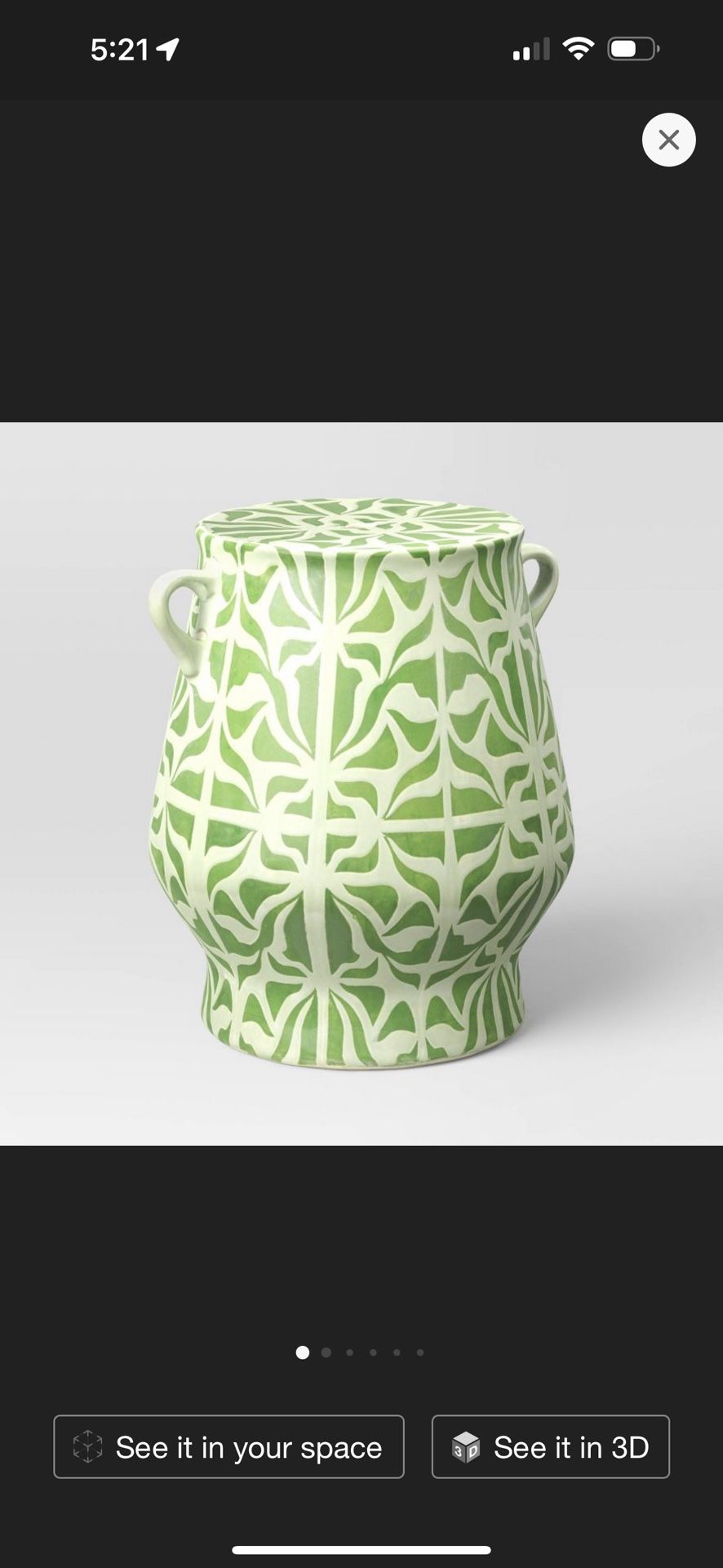 Ceramic Garden Stool - Green - Opalhouse designed with Jungalow