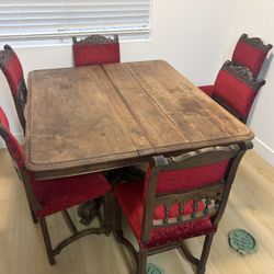 Vintage Solid Wood Dining Set
