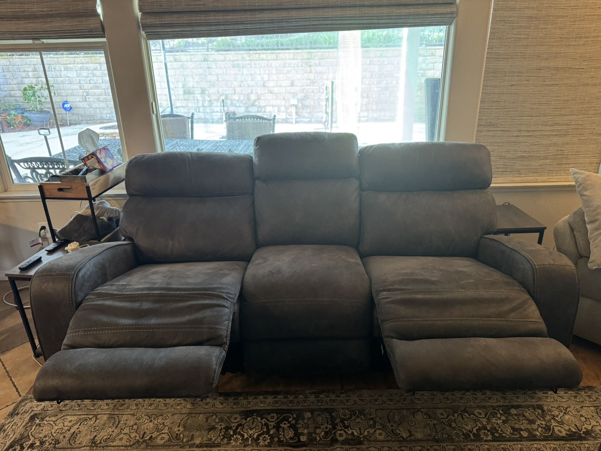 Grey Reclining Couch