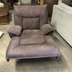 (DELIVERY π)Brown Microfiber, Plush Rocking Recliner