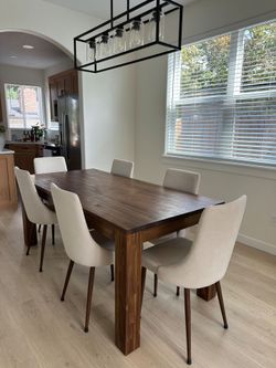 Dining table and chairs