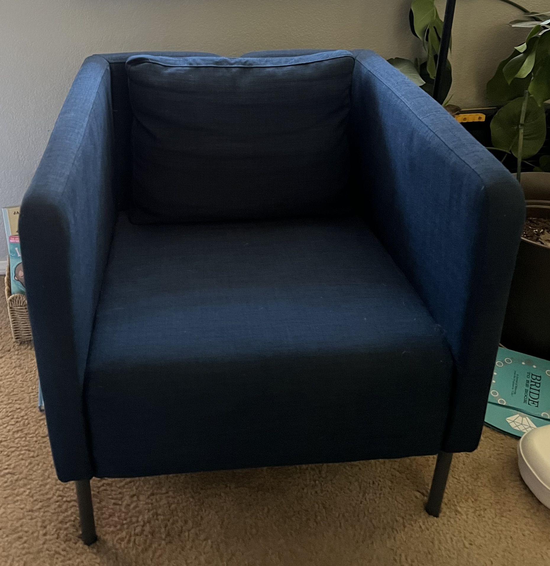 🪑 IKEA EKERÖ Armchair in Dark Blue – $100 OBO