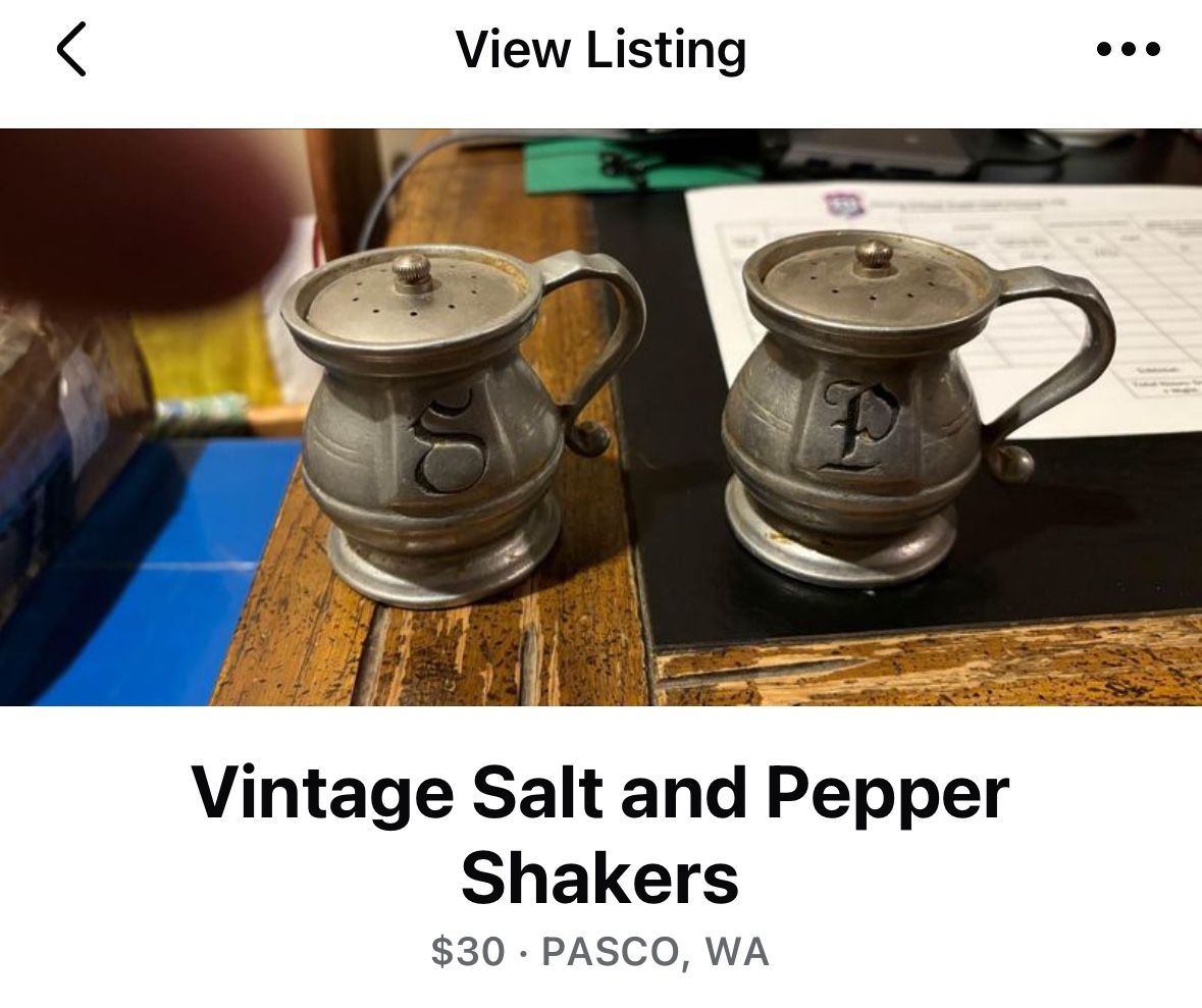 Vintage Salt And Pepper Shakers