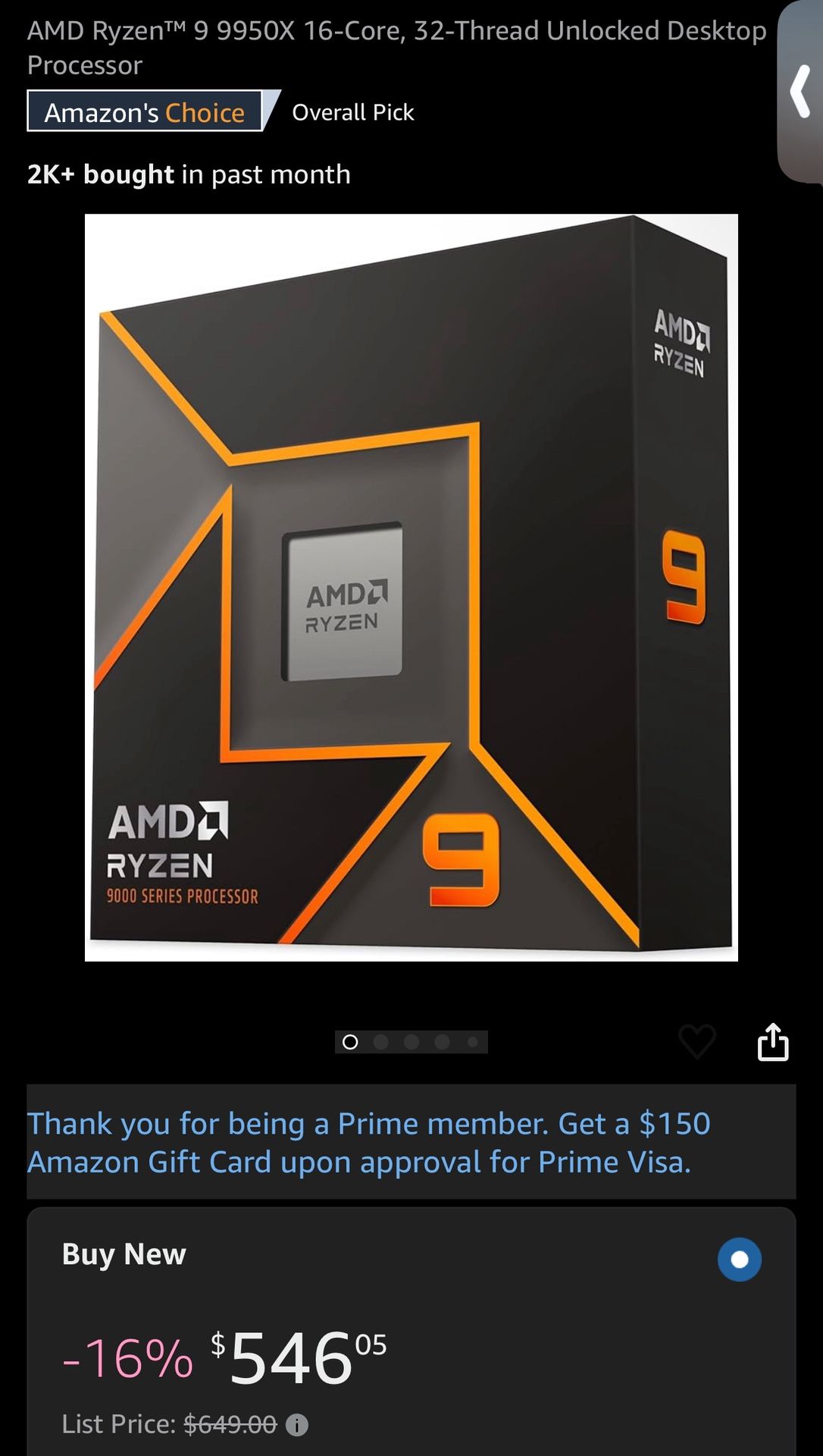 Ryzen 9 9950x CPU