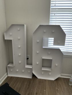 Party Decor, Sweet 16 Numbers
