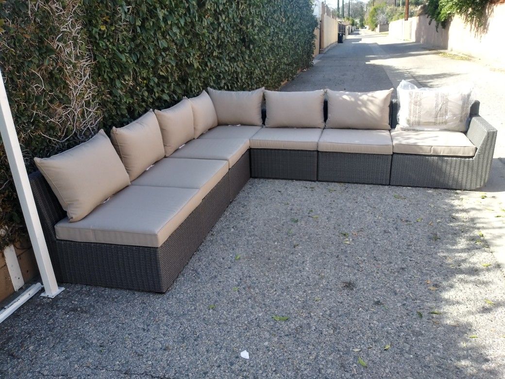 Outdoor patio sectional couch L shape sofa
