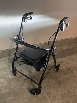 (like new) Rollator-Walker-Foldable W/ Seat And Storage